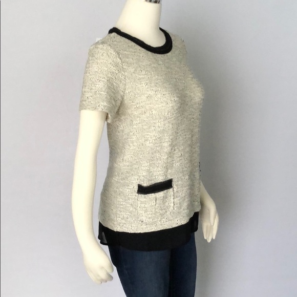 NWT WHBM Tweed Chain Boxy Top Size Small - Picture 9 of 16